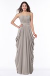 ColsBM Wren Fawn Informal Sleeveless Half Backless Chiffon Floor Length Plus Size Bridesmaid Dresses