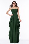ColsBM Wren Hunter Green Informal Sleeveless Half Backless Chiffon Floor Length Plus Size Bridesmaid Dresses