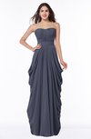 ColsBM Wren Nightshadow Blue Informal Sleeveless Half Backless Chiffon Floor Length Plus Size Bridesmaid Dresses