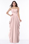 ColsBM Wren Pastel Pink Informal Sleeveless Half Backless Chiffon Floor Length Plus Size Bridesmaid Dresses