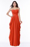 ColsBM Wren Persimmon Informal Sleeveless Half Backless Chiffon Floor Length Plus Size Bridesmaid Dresses
