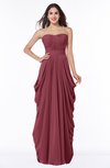 ColsBM Wren Wine Informal Sleeveless Half Backless Chiffon Floor Length Plus Size Bridesmaid Dresses