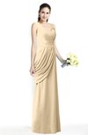 ColsBM Nora Apricot Gelato Elegant A-line V-neck Sleeveless Zip up Sash Plus Size Bridesmaid Dresses