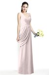 ColsBM Nora Light Pink Elegant A-line V-neck Sleeveless Zip up Sash Plus Size Bridesmaid Dresses