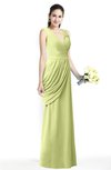 ColsBM Nora Lime Green Elegant A-line V-neck Sleeveless Zip up Sash Plus Size Bridesmaid Dresses