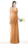ColsBM Nora Pheasant Elegant A-line V-neck Sleeveless Zip up Sash Plus Size Bridesmaid Dresses