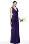 ColsBM Nora Royal Purple Elegant A-line V-neck Sleeveless Zip up Sash Plus Size Bridesmaid Dresses