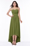 ColsBM Sierra Olive Green Classic Trumpet Strapless Half Backless Chiffon Bridesmaid Dresses