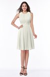 ColsBM Daphne Cream Elegant A-line Jewel Half Backless Chiffon Knee Length Prom Dresses
