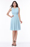 ColsBM Daphne Ice Blue Elegant A-line Jewel Half Backless Chiffon Knee Length Prom Dresses
