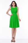 ColsBM Daphne Jasmine Green Elegant A-line Jewel Half Backless Chiffon Knee Length Prom Dresses