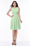ColsBM Daphne Light Green Elegant A-line Jewel Half Backless Chiffon Knee Length Prom Dresses