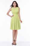 ColsBM Daphne Lime Sherbet Elegant A-line Jewel Half Backless Chiffon Knee Length Prom Dresses