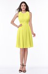 ColsBM Daphne Pale Yellow Elegant A-line Jewel Half Backless Chiffon Knee Length Prom Dresses