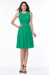 ColsBM Daphne Sea Green Elegant A-line Jewel Half Backless Chiffon Knee Length Prom Dresses