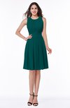 ColsBM Daphne Shaded Spruce Elegant A-line Jewel Half Backless Chiffon Knee Length Prom Dresses