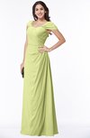 ColsBM Clare Lime Sherbet Modest Sweetheart Short Sleeve Floor Length Pleated Plus Size Bridesmaid Dresses