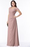 ColsBM Clare Nectar Pink Modest Sweetheart Short Sleeve Floor Length Pleated Plus Size Bridesmaid Dresses