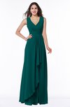 ColsBM Melody Shaded Spruce Glamorous A-line Sleeveless Zipper Chiffon Floor Length Plus Size Bridesmaid Dresses