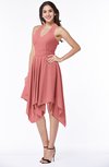 ColsBM Delaney Lantana Cute A-line Sleeveless Zip up Chiffon Tea Length Plus Size Bridesmaid Dresses