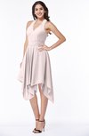 ColsBM Delaney Light Pink Cute A-line Sleeveless Zip up Chiffon Tea Length Plus Size Bridesmaid Dresses