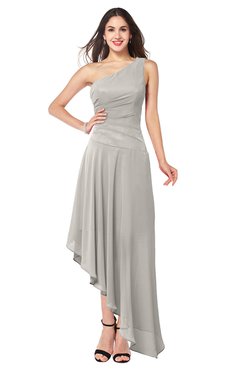 ColsBM Angela Ashes Of Roses Simple A-line One Shoulder Half Backless Ruching Plus Size Bridesmaid Dresses
