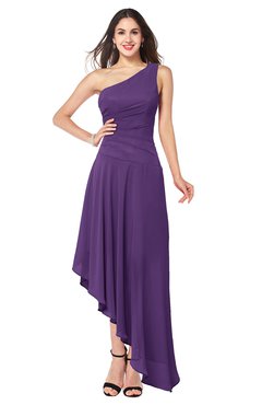 ColsBM Angela Pansy Simple A-line One Shoulder Half Backless Ruching Plus Size Bridesmaid Dresses