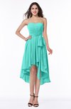 ColsBM Raina Blue Turquoise Plain A-line Sweetheart Sleeveless Zip up Chiffon Plus Size Bridesmaid Dresses