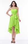 ColsBM Raina Bright Green Plain A-line Sweetheart Sleeveless Zip up Chiffon Plus Size Bridesmaid Dresses