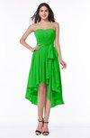 ColsBM Raina Classic Green Plain A-line Sweetheart Sleeveless Zip up Chiffon Plus Size Bridesmaid Dresses