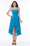 ColsBM Raina Cornflower Blue Plain A-line Sweetheart Sleeveless Zip up Chiffon Plus Size Bridesmaid Dresses