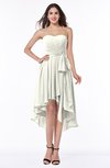 ColsBM Raina Cream Plain A-line Sweetheart Sleeveless Zip up Chiffon Plus Size Bridesmaid Dresses