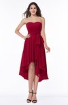 ColsBM Raina Dark Red Plain A-line Sweetheart Sleeveless Zip up Chiffon Plus Size Bridesmaid Dresses
