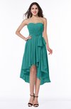 ColsBM Raina Emerald Green Plain A-line Sweetheart Sleeveless Zip up Chiffon Plus Size Bridesmaid Dresses