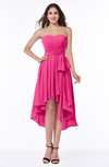 ColsBM Raina Fandango Pink Plain A-line Sweetheart Sleeveless Zip up Chiffon Plus Size Bridesmaid Dresses