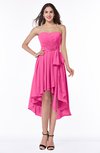 ColsBM Raina Rose Pink Plain A-line Sweetheart Sleeveless Zip up Chiffon Plus Size Bridesmaid Dresses
