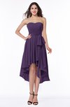 ColsBM Raina Violet Plain A-line Sweetheart Sleeveless Zip up Chiffon Plus Size Bridesmaid Dresses