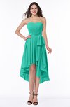ColsBM Raina Viridian Green Plain A-line Sweetheart Sleeveless Zip up Chiffon Plus Size Bridesmaid Dresses
