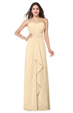 ColsBM Angelina Apricot Gelato Cute A-line Sleeveless Zip up Chiffon Sash Plus Size Bridesmaid Dresses