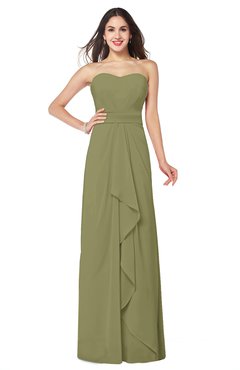 ColsBM Angelina Cedar Cute A-line Sleeveless Zip up Chiffon Sash Plus Size Bridesmaid Dresses