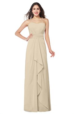 ColsBM Angelina Champagne Cute A-line Sleeveless Zip up Chiffon Sash Plus Size Bridesmaid Dresses