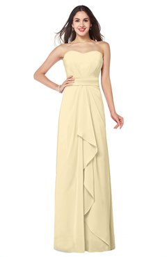 ColsBM Angelina Cornhusk Cute A-line Sleeveless Zip up Chiffon Sash Plus Size Bridesmaid Dresses