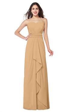 ColsBM Angelina Desert Mist Cute A-line Sleeveless Zip up Chiffon Sash Plus Size Bridesmaid Dresses