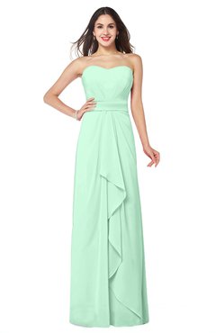 ColsBM Angelina Honeydew Cute A-line Sleeveless Zip up Chiffon Sash Plus Size Bridesmaid Dresses
