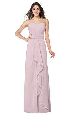ColsBM Angelina Pale Lilac Cute A-line Sleeveless Zip up Chiffon Sash Plus Size Bridesmaid Dresses