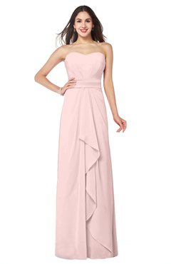 ColsBM Angelina Pastel Pink Cute A-line Sleeveless Zip up Chiffon Sash Plus Size Bridesmaid Dresses