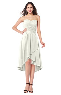 ColsBM Karina Cream Elegant A-line Strapless Sleeveless Ruching Plus Size Bridesmaid Dresses