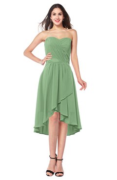ColsBM Karina Fair Green Elegant A-line Strapless Sleeveless Ruching Plus Size Bridesmaid Dresses