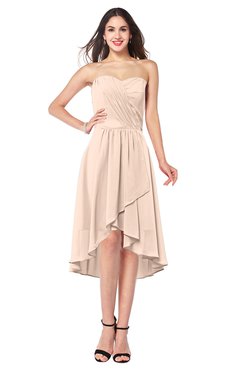 ColsBM Karina Fresh Salmon Elegant A-line Strapless Sleeveless Ruching Plus Size Bridesmaid Dresses