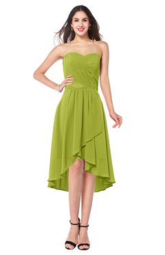 ColsBM Karina Green Oasis Elegant A-line Strapless Sleeveless Ruching Plus Size Bridesmaid Dresses